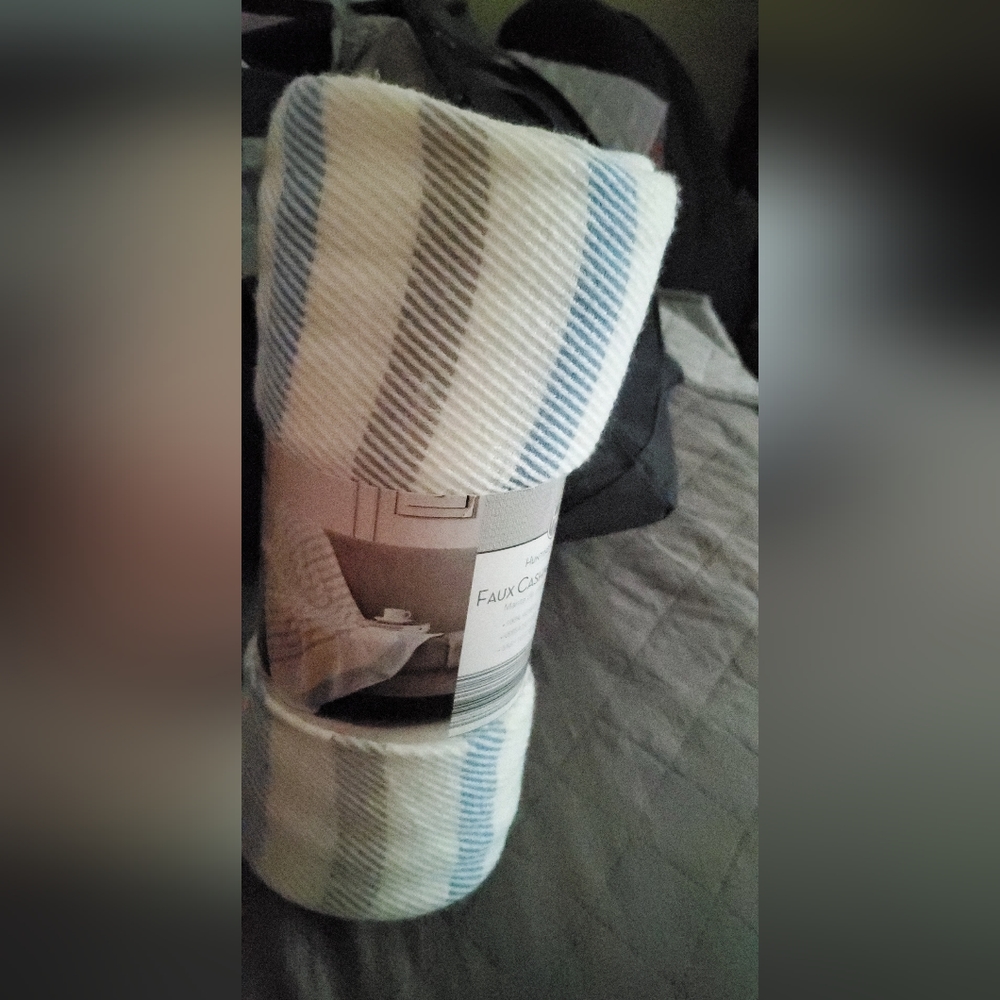 Huntington Home Faux Cashmere Blanket Brand New.